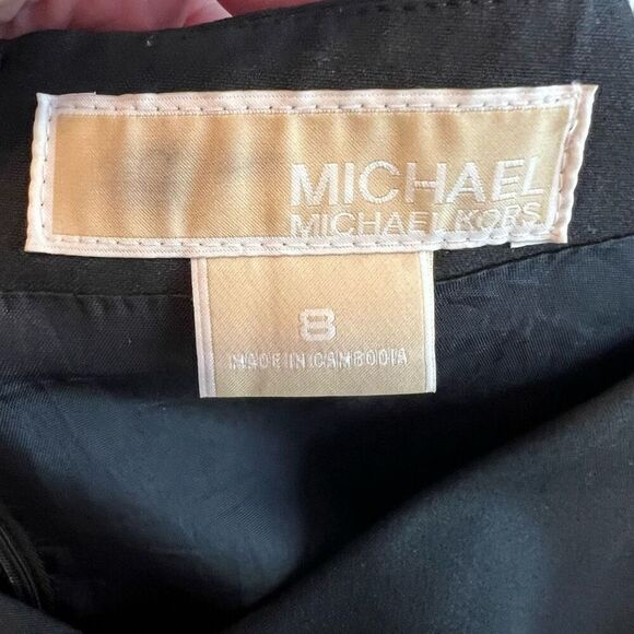 Michael Kors Black Short Sleeve Cocktail Dress Size 8 - Picture 6 of 6